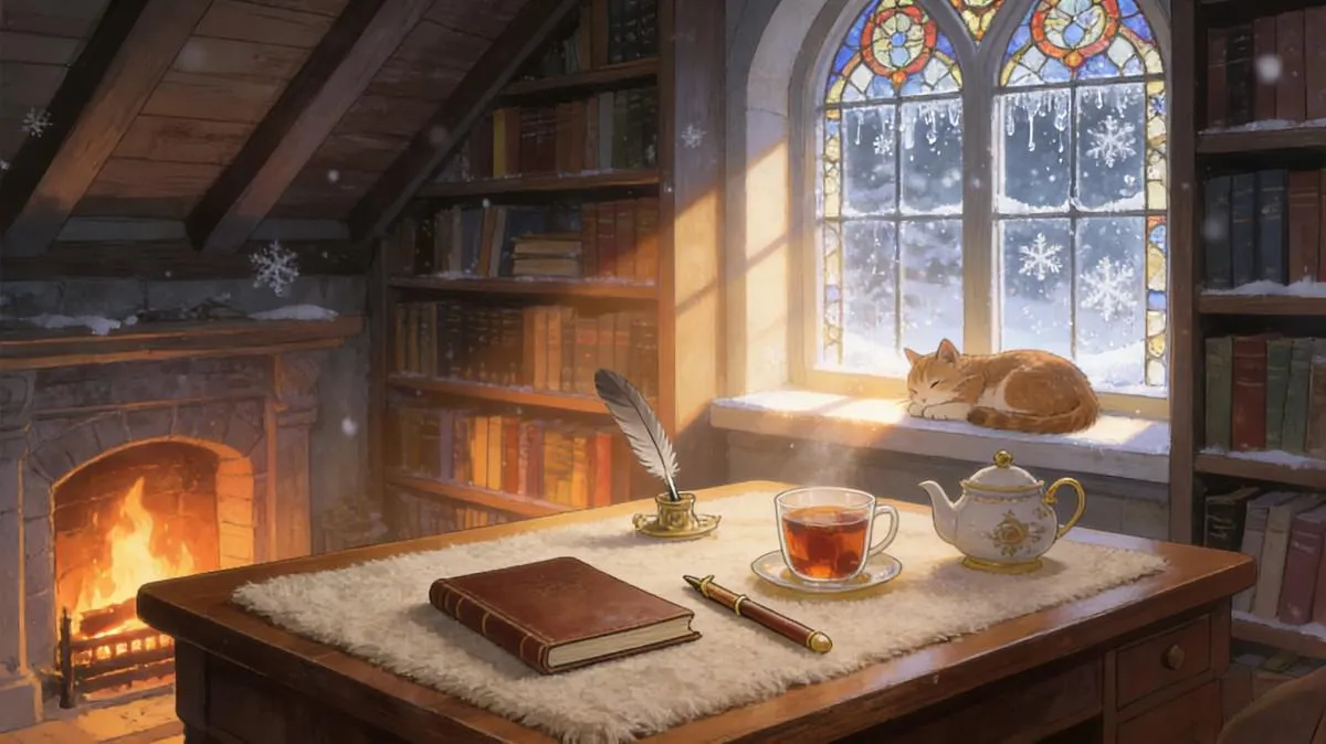 生产力-猫和壁炉